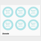 Personalisierte Aqua Kitchen Stickers (Blatt)