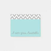 Personalisierte Aqua Post It Notes Notepad Geschen Post-it Klebezettel (Vorderseite)