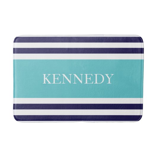 Personalisierte aquamarine badematte (Vorderseite)