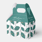 Personalisierte Aquamarine Hochzeitsfarben Geschenkschachtel (Rückseite)