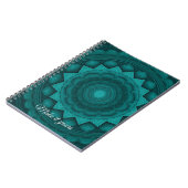 Personalisierte Aquamarine Mandala iPhone Cover -  Notizblock (Linke Seite)