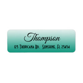 Personalisierte Aquamarine Rücksendeadresse