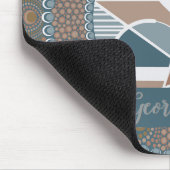 Personalisierte Aquamarine und Gold Abstrakt Accen Mousepad (Ecke)