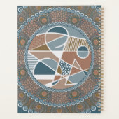 Personalisierte Aquamarine und Gold Abstrakt Accen Planer (Rückseite)