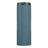 Personalisierte Aquamarine und Gold Abstrakt Accen Thermosbecher (Rückseite)