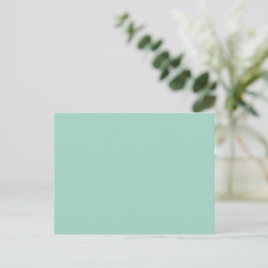 Personalisierte Aquamarine und weiße Rezept-Karte Postkarte (Stehend Vorderseite)