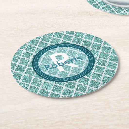 Personalisierte Aquamarine Untersetzer (Angewinkelt)