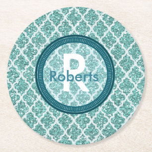 Personalisierte Aquamarine Untersetzer