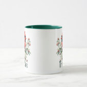 Personalisierte Aquarell-Blumen-Kardinal Tasse (Zentrum)