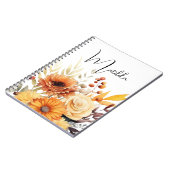 Personalisierte Aquarell-Blumen Notizblock (Linke Seite)