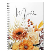 Personalisierte Aquarell-Blumen Notizblock (Vorderseite)