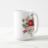 Personalisierte Aquarell-Erdbeere Kaffeetasse (VorderseiteRechts)