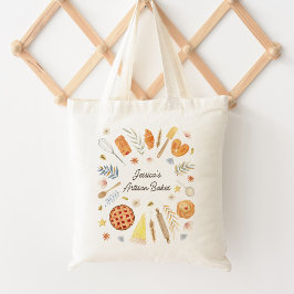 Personalisierte Aquarell-Gebäckbäckerei Konditorei Tragetasche