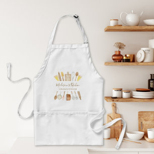 Personalisierte Aquarell-Küchen-Kochutensilien  Schürze