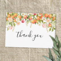 Personalisierte Aquarell-Orangen-Blumen Elegant