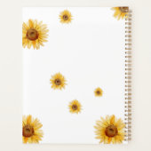 Personalisierte Aquarell-Sonnenblumen Planer (Rückseite)