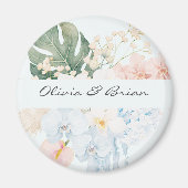 Personalisierte Aquarell-Tropenblumen-Blumen Magnet (Vorne)
