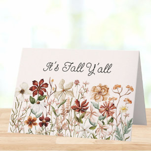 Personalisierte Aquarell-Vintage-Wildblumenwiese Karte