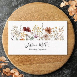 Personalisierte Aquarell-Wildblume Hübsche Floral Visitenkarte