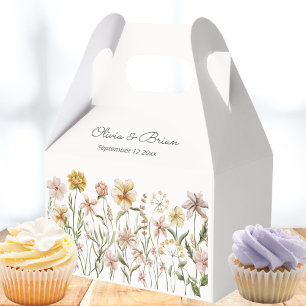 Personalisierte Aquarell-Wildblumen-Wiesen-Blumen Geschenkschachtel
