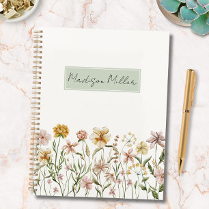 Personalisierte Aquarell-Wildblumen-Wiesen-Blumen Planer