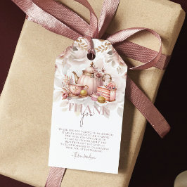 Personalisierte Aquarellbahn Bridal Hoch Teedusche Geschenkanhänger