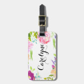 Personalisierte Aquarellbilder Gepäckanhänger (Vorderseite vertikal)