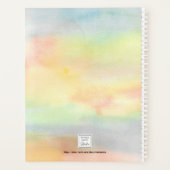 Personalisierte Aquarellblume 2023 Planer (Rückseite)