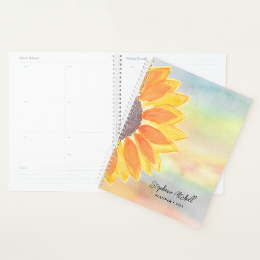 Personalisierte Aquarellblume 2023 Planer (Anzeige)