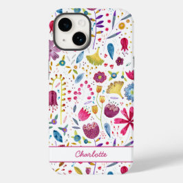 Personalisierte Aquarellblume Case-Mate iPhone 14 Hülle