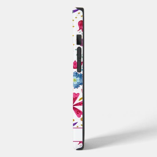 Personalisierte Aquarellblume Case-Mate iPhone Hülle (Rückseite / Links)