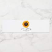 Personalisierte Aquarellblume Hochzeit im Herbst Wasserflaschenetikett (Einzelnes Label)