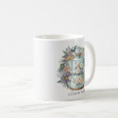 Personalisierte Aquarellblume Kaffeetasse (VorderseiteRechts)