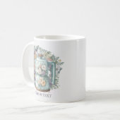 Personalisierte Aquarellblume Kaffeetasse (Vorderseite Links)