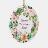 Personalisierte Aquarellblume Keramik Orna Keramik Ornament (Rechts)