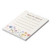 Personalisierte Aquarellblume Notizblock (Rotiert)