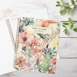 Personalisierte Aquarellblume Planer<br><div class="desc">Aquarellfarben Personalisierter Planer-Notebook</div>