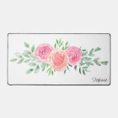 Personalisierte Aquarellblume Schreibtischunterlage (Vorderseite)