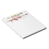 Personalisierte Aquarellblumen Notizblock (angewinkelt)