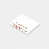 Personalisierte Aquarellblumen Post-it Klebezettel (angewinkelt)
