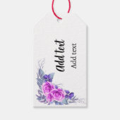 Personalisierte Aquarellblumengestaltung Geschenkanhänger (Vorderseite)