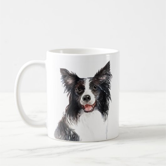 Personalisierte Aquarellbrasse Kaffeetasse (Links)