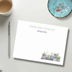 Personalisierte Aquarellbücher und Pflanzen Post-it Klebezettel