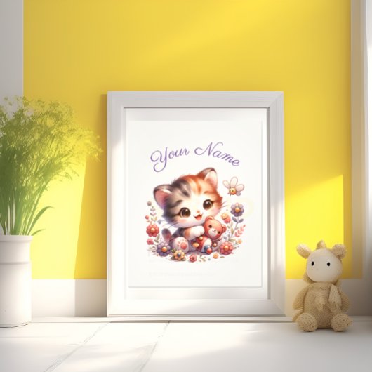 Personalisierte Aquarellfarbe - Kittname Fotodruck
