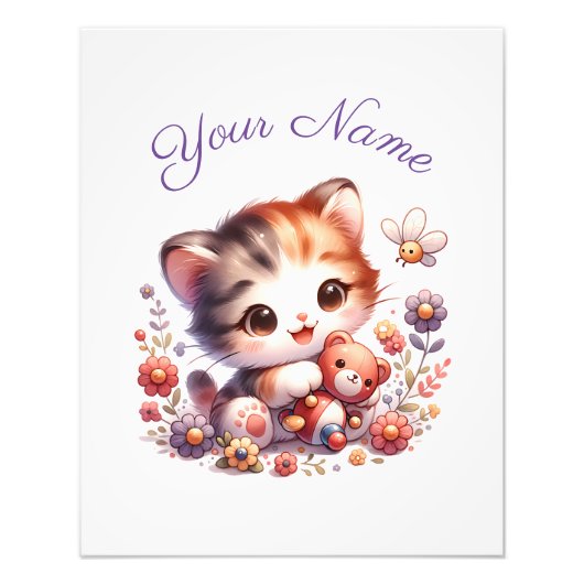 Personalisierte Aquarellfarbe - Kittname Fotodruck (Vorne)
