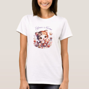 Personalisierte Aquarellfarbe - Kittname T-Shirt