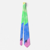 personalisierte Aquarellfarbe mit minimaler Monogr Krawatte (Rückseite)