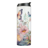 Personalisierte Aquarellfarbe mit Monogramm Thermosbecher (Nach links gedreht)