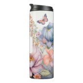 Personalisierte Aquarellfarbe mit Monogramm Thermosbecher (Nach rechts gedreht)