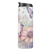 Personalisierte Aquarellfarbe mit Monogramm Thermosbecher (Nach rechts gedreht)